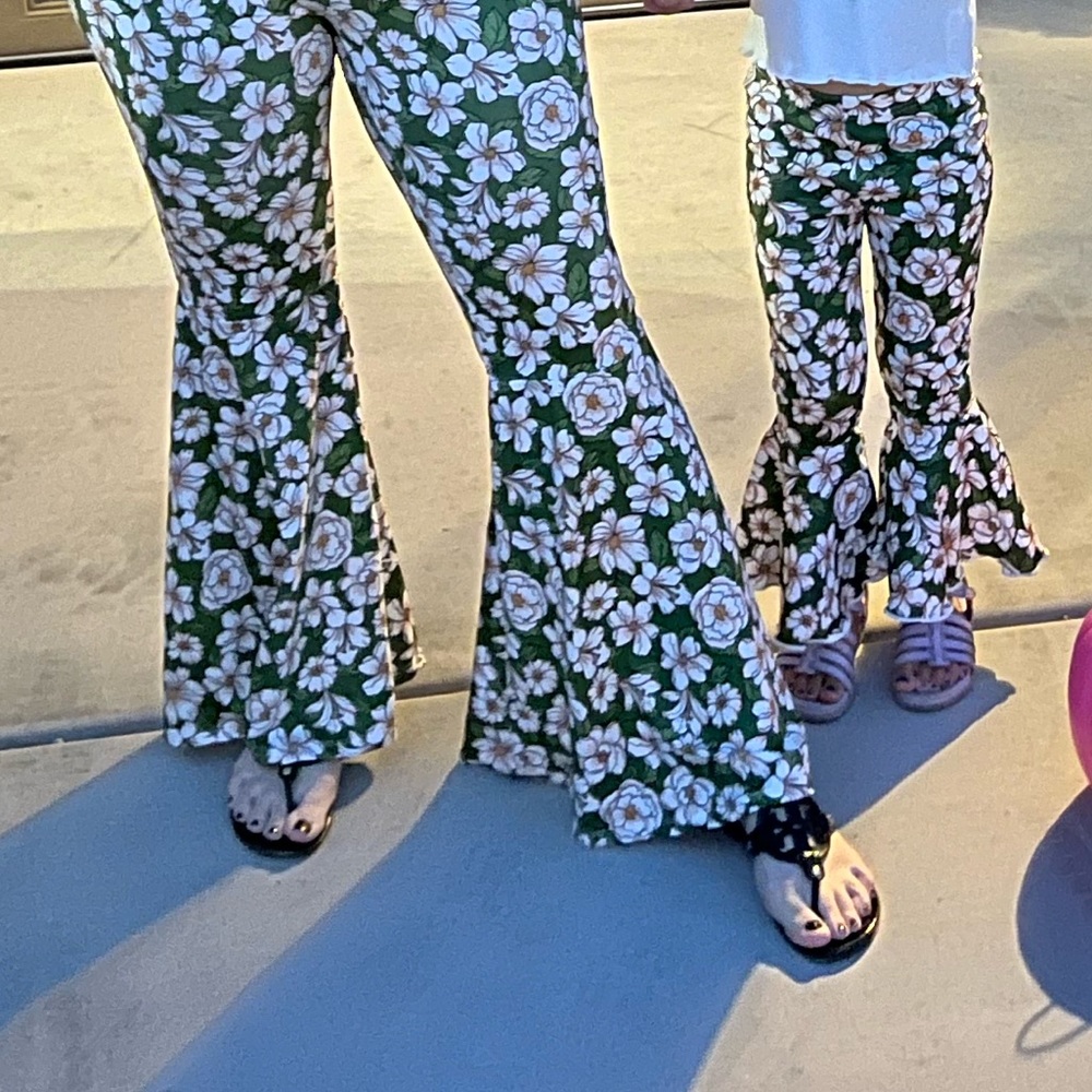 Mommy & me matching flower pants